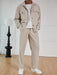 SHEIN Manfinity Roghcode Traje casual de chaqueta y pantalones con textura - Quierox - Tienda Online