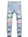 SHEIN Manfinity Roughcore Jeans casuales ajustados con bolsillos desgastados para hombres - Quierox - Tienda Online