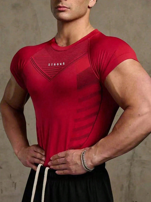 SHEIN Manfinity Sport PWRUP Camiseta deportiva de manga raglán - Quierox - Tienda Online