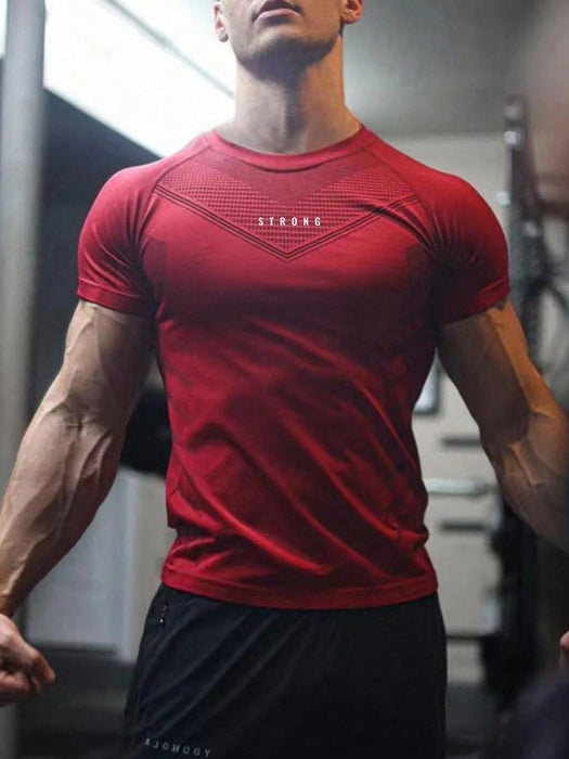 SHEIN Manfinity Sport PWRUP Camiseta deportiva de manga raglán - Quierox - Tienda Online