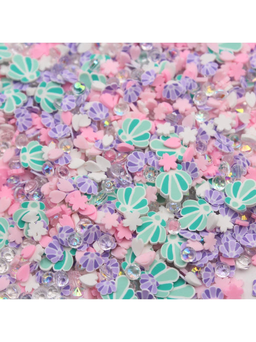 Shein Material para manualidades (20 g/pieza) para decoración de PVC: relleno, accesorios, concha verde, pétalos de flor de cerezo - Quierox - Tienda Online