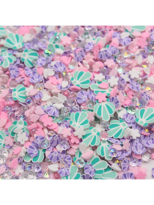 Shein Material para manualidades (20 g/pieza) para decoración de PVC: relleno, accesorios, concha verde, pétalos de flor de cerezo - Quierox - Tienda Online