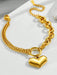 Shein MECYLIFE 1 pulsera de acero inoxidable con detalle de colgante de corazón para mujer - Quierox - Tienda Online