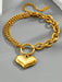 Shein MECYLIFE 1 pulsera de acero inoxidable con detalle de colgante de corazón para mujer - Quierox - Tienda Online