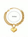 Shein MECYLIFE 1 pulsera de acero inoxidable con detalle de colgante de corazón para mujer - Quierox - Tienda Online