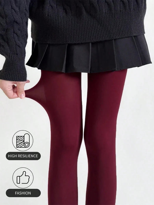 SHEIN Medias transparentes burdeos talla grande para mujer - Quierox - Tienda Online
