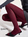 SHEIN Medias transparentes burdeos talla grande para mujer - Quierox - Tienda Online