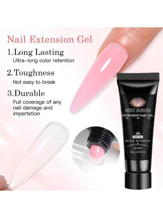 SHEIN MEET ACROSS Kit de extensión de uñas de 5 piezas, gel de extensión - Quierox - Tienda Online