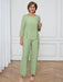 SHEIN Miaspire Conjunto casual de camisa y pantalón de color liso para mujer - Quierox - Tienda Online