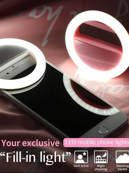 Shein Mini aro de luz para teléfono para selfies y videos, luz de belleza - Quierox - Tienda Online
