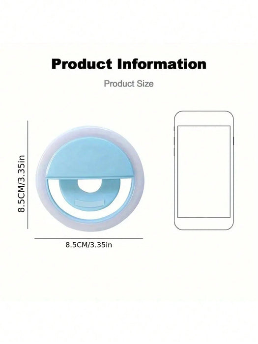Shein Mini aro de luz para teléfono para selfies y videos, luz de belleza - Quierox - Tienda Online
