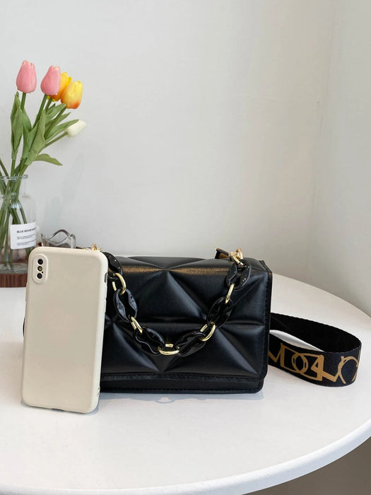 SHEIN Mini Bolso de mano acolchado con diseño minimalista y elegante para mujer - Quierox - Tienda Online