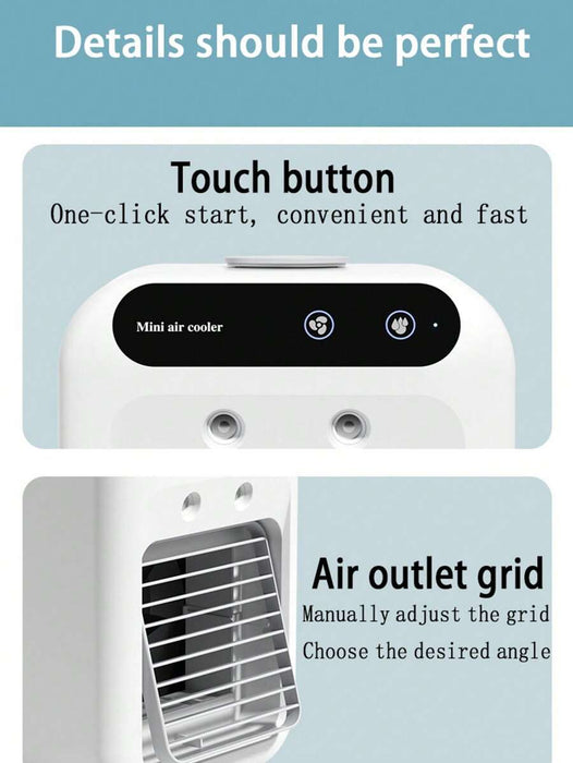 Shein Mini ventilador de aire acondicionado pequeño con humidificación - Quierox - Tienda Online