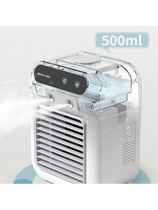 Shein Mini ventilador de aire acondicionado pequeño con humidificación - Quierox - Tienda Online