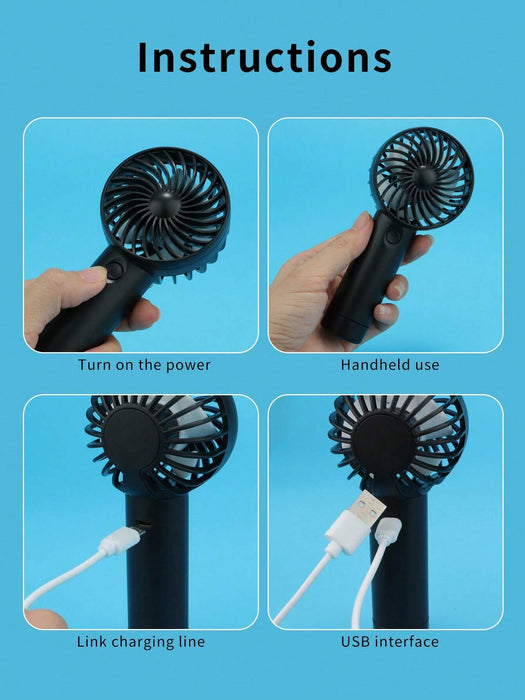 Shein Mini ventilador de mano recargable AOYI de 500 mAh - Quierox - Tienda Online