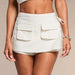 SHEIN Minifalda con lazo lateral, ccon bolsillos de lantero para mujer - Quierox - Tienda Online