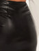 SHEIN Minifalda de cuero sexy con cremallera de cintura alta - Quierox - Tienda Online