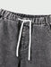 SHEIN Mirajuku Pantalones cargo de mezclilla con cintura elástica y cordón - Quierox - Tienda Online