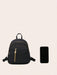 Shein Mochila casual de estilo universitario para mujer, de nailon de color liso - Quierox - Tienda Online