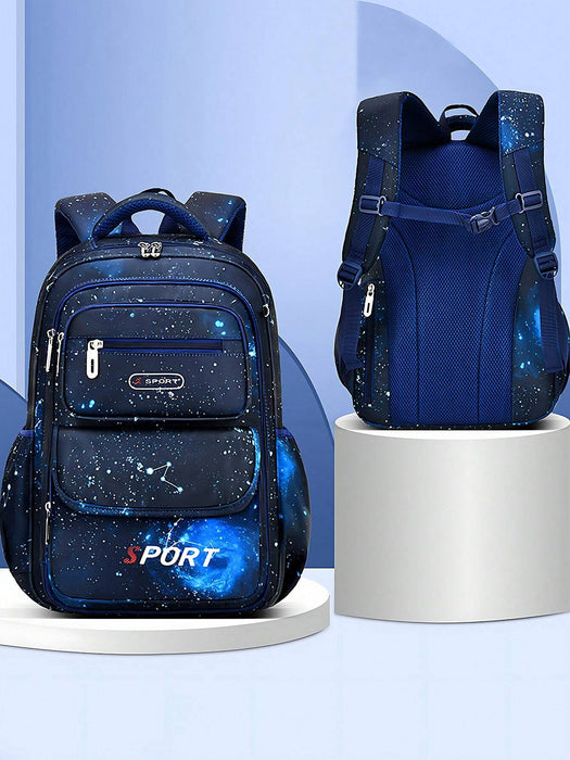 SHEIN Mochila escolar, para estudiantes, de viaje con estampado de cielo estrellado - Quierox - Tienda Online