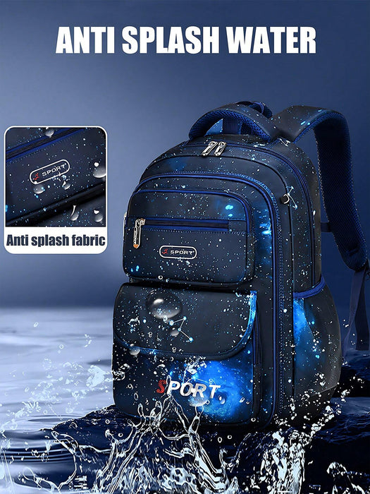 SHEIN Mochila escolar, para estudiantes, de viaje con estampado de cielo estrellado - Quierox - Tienda Online