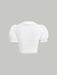 SHEIN MOD Blusa corta de manga abullonada con ribete de encaje - Quierox - Tienda Online