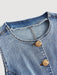 SHEIN MOD Camisa vaquera sin mangas con botones delanteros y lavado informal - Quierox - Tienda Online