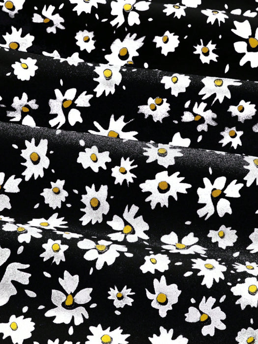 SHEIN MOD Falda con estampado floral con cordón fruncido de muslo con abertura - Quierox - Tienda Online