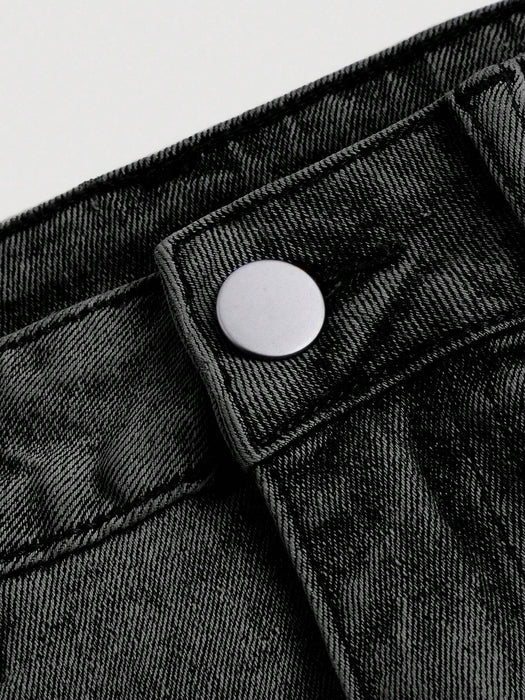 SHEIN MOD Falda corta de mezclilla casual para mujer con decoración de lazo - Quierox - Tienda Online