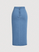 SHEIN MOD Falda vaquera diaria simple con lazo para mujeres - Quierox - Tienda Online