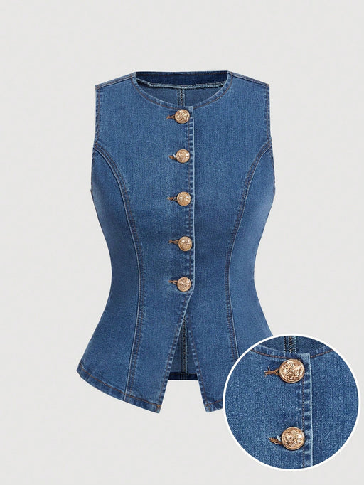 SHEIN MOD Top de mezclilla sin mangas para mujer - Quierox - Tienda Online