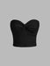 SHEIN MOD Top tubo de punto acanalado con nudo delantero para mujer - Quierox - Tienda Online