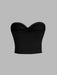 SHEIN MOD Top tubo de punto acanalado con nudo delantero para mujer - Quierox - Tienda Online