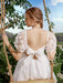 SHEIN MOD Vestido de malla con detalle de aplique de mariposa y mangas abullonadas - Quierox - Tienda Online