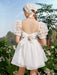SHEIN MOD Vestido de malla con detalle de aplique de mariposa y mangas abullonadas - Quierox - Tienda Online
