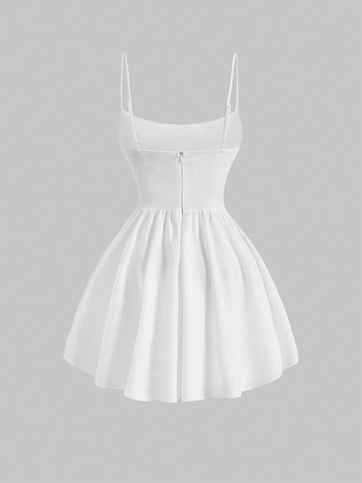 SHEIN MOD Vestido de mujer con cintura fruncida - Quierox - Tienda Online