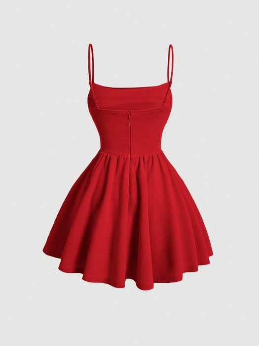 SHEIN MOD Vestido de mujer con cintura fruncida - Quierox - Tienda Online