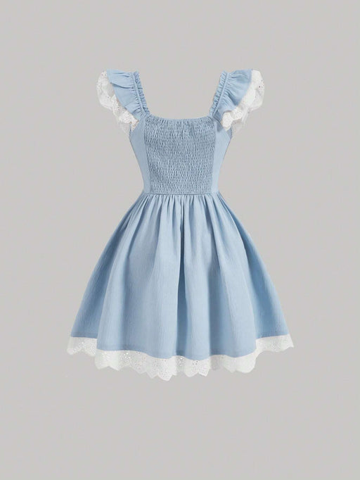 SHEIN MOD Vestido de verano para mujer con estampado floral y encaje - Quierox - Tienda Online