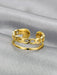 SHEIN MONALLY 1 anillo de acero inoxidable con cadena ajustable - Quierox - Tienda Online