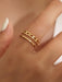 SHEIN MONALLY 1 anillo de acero inoxidable con cadena ajustable - Quierox - Tienda Online