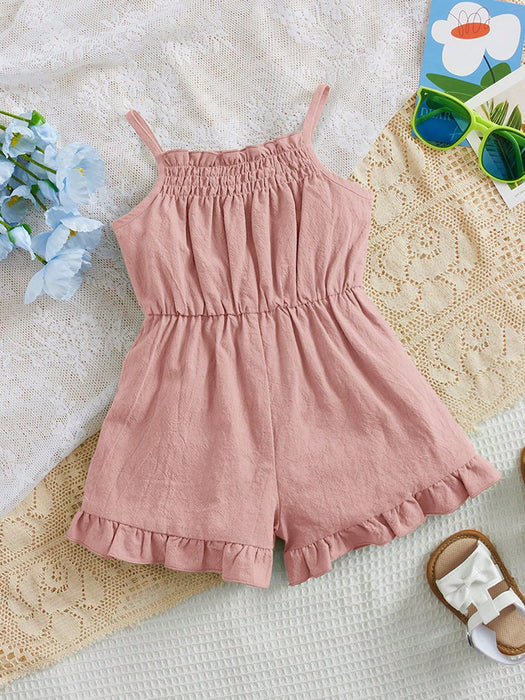Shein Mono con tirantes y volantes para bebé niña, cómodo, lindo y dulce - Quierox - Tienda Online