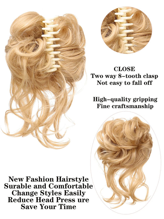 Shein Moño corto de pelo sintético rizado con garra - Quierox - Tienda Online