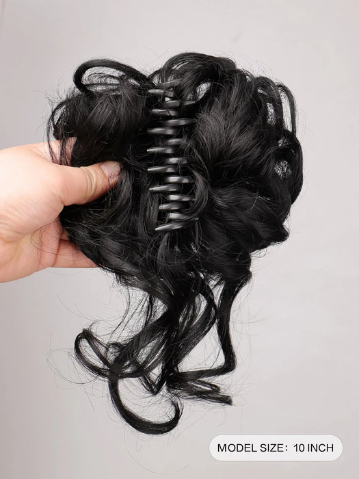 Shein Moño corto de pelo sintético rizado con garra - Quierox - Tienda Online