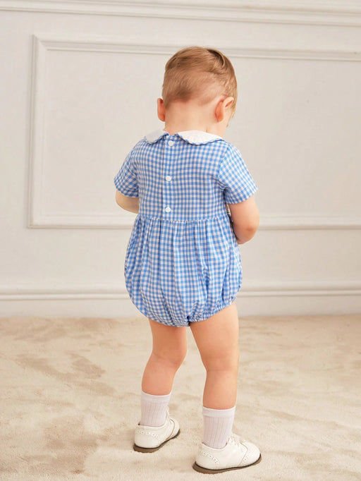 SHEIN Mono de bebé niño estilo francés vintage elegante con estampado de animales - Quierox - Tienda Online