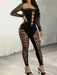 Shein Mono de malla sexy transparente de manga larga con escote en forma de corazón para mujer de VaVaBold - Quierox - Tienda Online