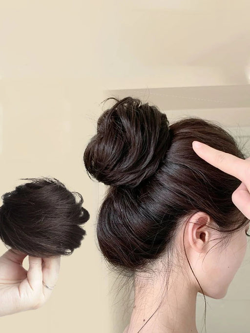 Shein Moño de pelo sintético negro Natural - Quierox - Tienda Online