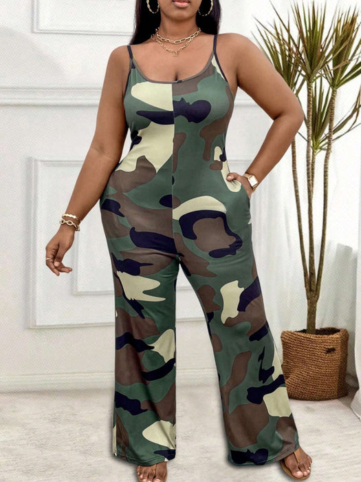 SHEIN Mono de tirantes con estampado de camuflaje Slayr Plus - Quierox - Tienda Online