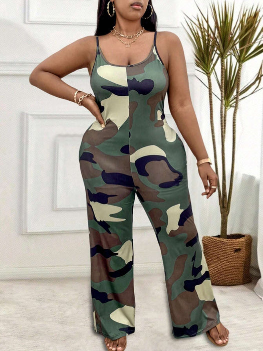 SHEIN Mono de tirantes con estampado de camuflaje Slayr Plus - Quierox - Tienda Online