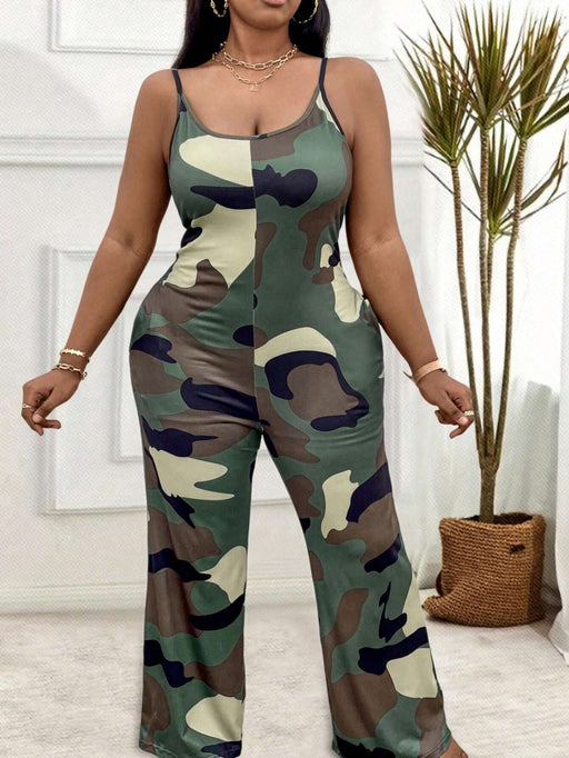 SHEIN Mono de tirantes con estampado de camuflaje Slayr Plus - Quierox - Tienda Online