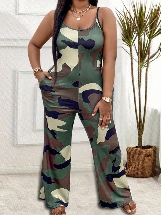 SHEIN Mono de tirantes con estampado de camuflaje Slayr Plus - Quierox - Tienda Online